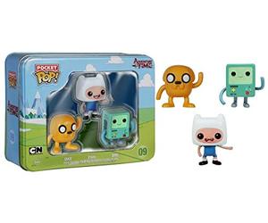 Funko FUN4866 POP Vinyl Pocket POP 3-Pack Tin Adventure Time BMO, Jake, Finn Action Figure Playsets