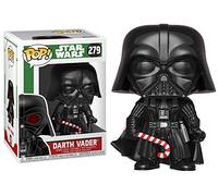 Funko Holiday Star Wars + Pop Protector: Pop! Figura de vinilo (juego de regalo incluido con caja protectora de la marca ToyBop) (Darth Vader con bastón de caramelo #279/33884)