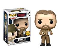 Funko Hopper w/ Donut (Chase Edition): Stranger Things x POP! TV Vinyl Figure & 1 PET Plastic Graphical Protector Bundle [14425 - B]