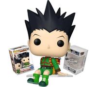 Funko Hunter x Hunter Gon Freecss Shelf Sitter + ToyBop Protector: Sitting Pose Pop! Figura de vinilo de animación (incluye caja de coleccionista Pro-Deluxe Pop-Protector de regalo