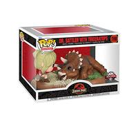 Funko Jurassic Park Figura Vinilo Dr. Sattler with Triceratops (Pop! Moment) 1198 Unisex Pop! Standard