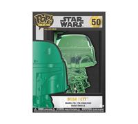 Funko Large Pop! Enamel Pin - The Mandalorian - Star Wars: Dark Side - Boba Fett Neon - Star Wars: The Mandalorian - Pins de Esmalte - Broche Coleccionable - para Mochilas Y Bolsos