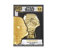 Funko Large Pop! Enamel Pin - The Mandalorian - Star Wars: Dark Side - Stormtrooper Neon - Star Wars: The Mandalorian - Pins de Esmalte - Broche Coleccionable - para Mochilas Y Bolsos