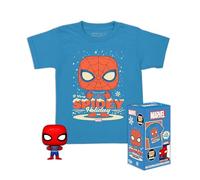 Funko Loungefly Pocket Pop! & tee: Marvel-Holiday Spiderman - Spider-Man - Small - Captain America 3 - Camiseta con Figuras Miniaturas Coleccionables - Idea De Regalo para Adultos Hombres