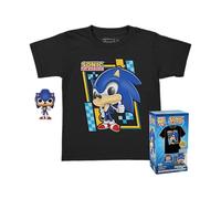 Funko – Camiseta con Pocket Pop! Sonic Hedgehog – Figuras coleccionables – Niños y niñas Rebaño L