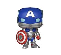 Funko - Marvel, Batalla de Superhéroes - Colección Pop Vinyl, Figura 299 - Capitán América, 9 cm