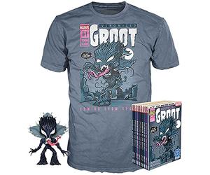 Funko Marvel - Camiseta en Caja Pop + Pop - Venom Groot (M)