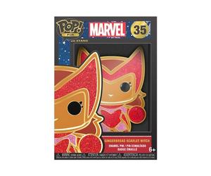 Funko Marvel: Gingerbread Scarlet Witch - Pin en Émail | Merchandising Oficial de Superheroes - Juguete Coleccionable - Idea de Regalo de Cumpleaños para Fans y Coleccionistas