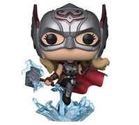 Funko Marvel: Thor Love & Thunder - Mighty Thor (Jane Foster) brilla en la oscuridad Pop! Figura de vinilo (azul, multicolor)