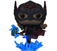 Funko Marvel: Thor Love & Thunder - Mighty Thor (Jane Foster) brilla en la oscuridad Pop! Figura de vinilo (azul, multicolor)