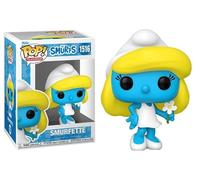 Funko Pitufina pop + protector: The Smurfs Pop! Figura de vinilo de animación de televisión (juego de regalo de coleccionista incluido con caja protectora de la marca ToyBop) (vestido blanco con flor)