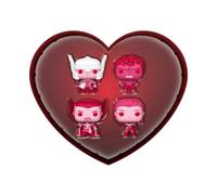 Funko Pocket POP! 4 Pack: Marvel Classic Valentine's Box | Merchandising Oficial de Superheroes - Llavero Mini Figura para Llaves, Bolsos y Mochilas - Regalo Original para Fans