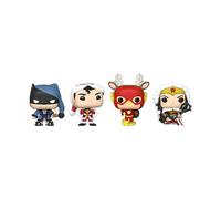 Funko Pocket Pop! DC Holiday - Superman - Tree Holiday Box 4 Pieces - DC Comics - Llavero - Minifigura de Vinilo Coleccionable Llavero Original - Relleno de Calcetines - Idea de Regalo