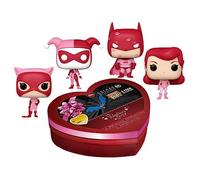Funko Pocket Pop! DC Valentine Box 4 Pieces - Batman - (WMT) - DC Comics - Llavero - Minifigura de Vinilo Coleccionable Llavero Original - Relleno de Calcetines - Idea de Regalo - Minifigura