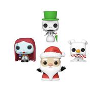 Funko Pocket Pop! Disney The Nightmare Before Christmas - Jack Skellington - Tree Holiday Box 4 Pieces - Llavero - Minifigura de Vinilo Coleccionable Llavero Original - Relleno de Calcetines