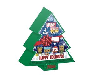Funko Pocket POP! Marvel - Groot - Tree Holiday Box 4 Piezas - Marvel Comics - Llavero - Collectable Vinilo Mini Figure Llavero Novedoso - Relleno De Calcetín - Idea De Regalo - Mercancía Oficial