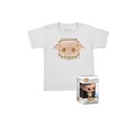 Funko Pocket Pop! & tee: Harry Potter - Dobby - para Chicos - Small - (S) - Camiseta, Franela - Ropa con Minifigura de Vinilo Coleccionable - Idea de Regalo - Juguetes y Camiseta de Manga Corta