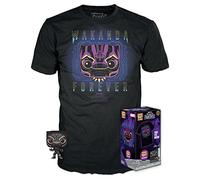 Funko Pocket Pop! & tee: Marvel-BP - Black Panther - (Child) - Large - (L) - Camiseta, Franela - Ropa con Minifigura de Vinilo Coleccionable - Idea de Regalo para Adultos Hombres y Mujeres