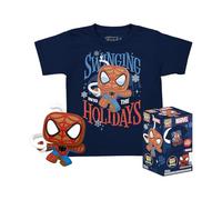 Funko Pocket Pop! & tee: Marvel - Spider-Man - Spidey - Galleta de Jengibre - para Chicos - Small - (S) - Camiseta, Franela - Ropa con Minifigura de Vinilo Coleccionable - Idea de Regalo