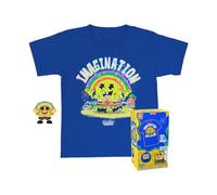 Funko Pocket Pop! & tee: Spongebob Squarepants - SB with Rainbow - para Chicos - Small - (S) - Camiseta, Franela - Ropa con Minifigura de Vinilo Coleccionable - Idea de Regalo para Adultos Hombres