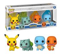 Funko Pop! Games: Pokemon - Starters - 4 Pack - Pikachu - Squirtle - Charmander - Bulbasaur- Figura de Vinilo Coleccionable - Idea de Regalo - Mercancia Oficial - Video Games Fans