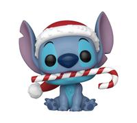 Funko Pop! Disney: Lilo & Stitch - Stitch Holiday with Candy Cane | Merchandising Oficial de Cartoon/Animation - Figura de Vinilo Coleccionable para Decoración - Regalo Friki de Cumpleaños