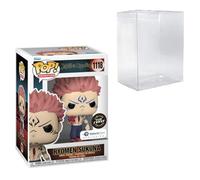 Funko POP! Animación: Jujutsu Kaisen - Ryomen Sukuna W/Heart Glow in The Dark Chase #1118 Exclusive Bundled with Compatible Box Protector Case