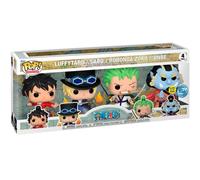Funko Pop! Animation: One Piece - Monkey D. Luffy - 4 Pack - Brilla en la Oscuridad- Figura de Vinilo Coleccionable - Idea de Regalo - Mercancia Oficial - Juguetes para Niños y Adultos