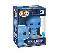 Funko POP! Artist Series: Marvel Infinity Saga - Object - Cap America - Azul - Figuras Miniaturas Coleccionables - Incluye Caja De Exhibición Protectora De Plástico Premium - Idea De Regalo