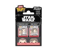 Funko pop! bitty - paquete de 2 unidades: star wars - leia & han - 0.9