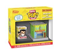 Funko Pop! Bitty Town: Bob's Burgers - Bob Belcher y Bob's Burgers - Miniatura de Personaje y Restaurante