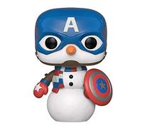 Funko Pop! Bobble Marvel: Holiday - Captain America - Capitán América - Figura de Vinilo Coleccionable - Idea de Regalo- Mercancia Oficial - Juguetes para Niños y Adultos - Movies Fans