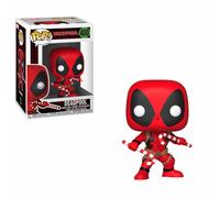 Funko pop! bobble: marvel: holiday deadpool con candy canes - figuras