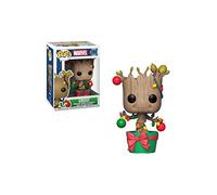 Funko POP! Bobble: Marvel: Holiday Groot Con Lights And Ornaments - Marvel Comics - Figuras Miniaturas Coleccionables Para Exhibición - Idea De Regalo - Mercancía Oficial - Fans De Comic Books