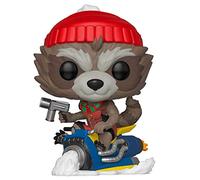 Funko Pop!. Bobble Marvel: Holiday-Rocket Raccoon Collectible Figure - Guardians of The Galaxy - Guardianes de la Galaxia - Figura de Vinilo Coleccionable - Idea de Regalo- Mercancia Oficial