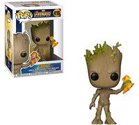 Funko POP! Bobble: Marvel: Infinity War: Groot Con Stormbreaker - Avengers Infinity War - Figuras Miniaturas Coleccionables Para Exhibición - Idea De Regalo - Mercancía Oficial - Fans De Movies