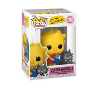 Funko – Funko Pop! Figura de Vinilo – Lisa Simpson con Bola de Nieve – Los Simpsons