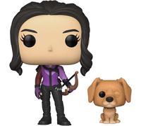 Funko Pop & Buddy TV Marvel: Hawkeye - Kate Bishop Con Suerte The Pizza Perro