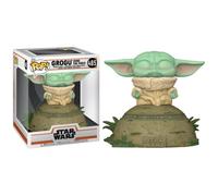 Figura - Funko Pop! Deluxe: Mandalorian, Grogu Using the Force, Vinilo, 9 cm, Verde