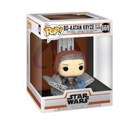 Funko Pop! Deluxe: Star Wars: The Mandalorian S9 - Bo-Katan - Bo Katan with Throne, 10-Inch - Figura de Vinilo Coleccionable - Idea de Regalo- Mercancia Oficial - Juguetes para Niños y Adultos
