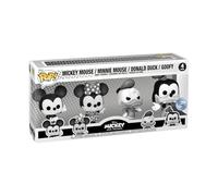 Funko POP! Disney: Mickey y sus amigos - Figura de vinilo en blanco y negro, paquete de 4