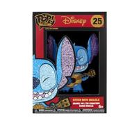 Funko Large Pop! Enamel Pin Disney: Lilo and Stitch - Stitch with Ukulele - Disney: Lilo & Stitch - Pins de Esmalte - Broche Coleccionable - para Mochilas Y Bolsos - Idea de Regalo