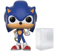 Funko Pop! Games: Sonic The Hedgehog - Sonic with Ring Vinyl Figure (Bundled with Pop BOX PROTECTOR CASE)