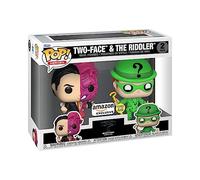 Funko Pop! Heroes: Batman - Two-Face - (1995) - 2 Pack Two Face & Riddler - (Glow) - DC Comics - Exclusiva Amazon - Figura de Vinilo Coleccionable - Idea de Regalo- Mercancia Oficial