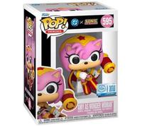 Funko Figura de vinilo coleccionable Pop! Heroes Amy Rose/WW híbrida Sonic+DC Comics Oficial
