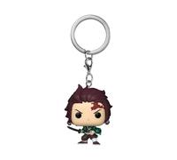 Funko Pop! Keychain: Demon Slayer - Tanjiro - Guardianes de la Noche - Minifigura de Vinilo Coleccionable Llavero Original - Relleno de Calcetines - Idea de Regalo - Mercancia Oficial - Anime Fans