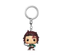 Funko Pop! Keychain: Demon Slayer - Tanjiro Kamado - Bloody - Guardianes de la Noche - Minifigura de Vinilo Coleccionable Llavero Original - Relleno de Calcetines - Idea de Regalo - Anime Fans
