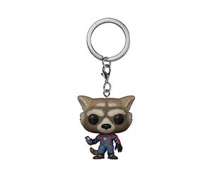 Funko Pop! Keychain: Marvel - Guardians of The Galaxy 3 - Rocket Raccoon - Guardianes de la Galaxia - Minifigura de Vinilo Coleccionable Llavero Original - Relleno de Calcetines - Idea de Regalo