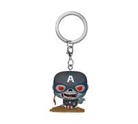 Funko Pop! Llavero Minifigura de Vinilo Marvel Zombies S4 - Zombie Captain America - Oficial