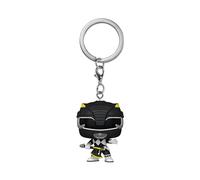 Funko Pop! Keychain: Mighty Morphin Power Rangers 30th - Black Ranger - Power Rangers TV - Minifigura de Vinilo Coleccionable Llavero Original - Relleno de Calcetines - Idea de Regalo - TV Fans